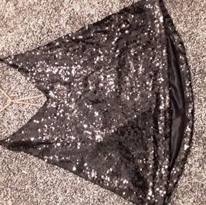 Black sequin top